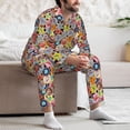 thumbnail image 7 of Daiia Beach Life for Men's Long-Sleeved Pajama Set – Soft & Comfortable Sleepwear Button-Up Pajamas Cozy Lounge Wear-Medium, 7 of 7