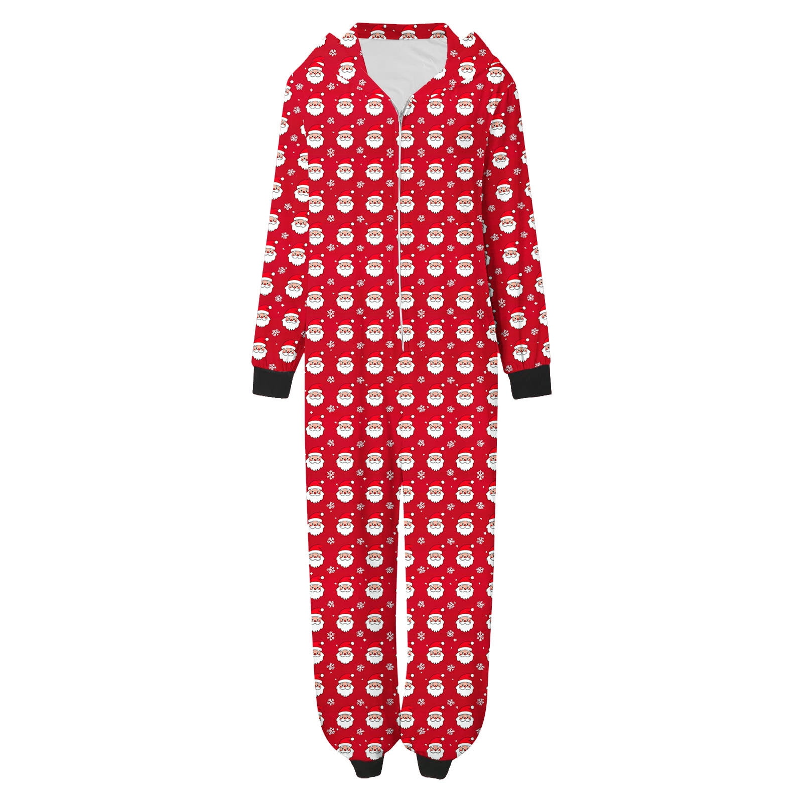 jsaierl Matching Family Christmas Pajamas Set Hoodie Onesies Reindeer Jumpsuit Romper Holiday Pjs One Piece Hooded Sleepwear