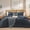 Blue Grey, variant on Catami Prewashed fabric 3-piece Bed in a Bag Comforter Set with Sheets,Brown,Queen