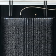 LED Large Rain 16x32 Shower Head Top Sprayer Ceiling Mounted Matte Black