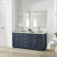 thumbnail image 3 of Gavino 72" Wood Vanity in Royal Blue with Composite Stone Top and Mirror, 3 of 12