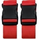 thumbnail image 1 of Paquete de 2 correas ajustables con hebilla de liberación rápida para maletas, colores brillantes, rojo, 1 of 5