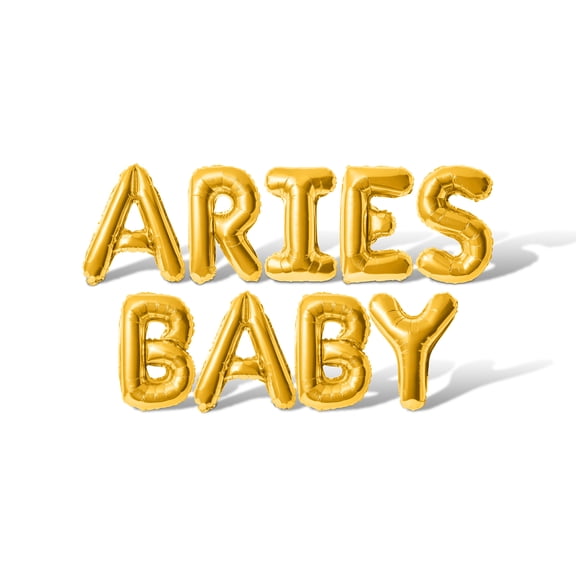 Letter Balloons - ARIES BABY 16" Inch Alphabet Letters Foil Mylar Balloon Birthday Party Banner (Gold)