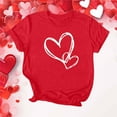 thumbnail image 6 of Edvintorg Womens Summer Tops 2026 Valentine's Day Heart Printed Round Neck Short Sleeve Basic Tshirt Graphic Tees, 6 of 7