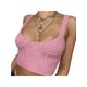 thumbnail image 3 of VISgogo - Camiseta sin mangas para mujer, color sólido, sin mangas, con cuello en U, de punto, ajustada, para verano VISgogo  moda, 3 of 7