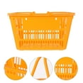 thumbnail image 3 of HOOWIFFY Portable Plastic Shopping Basket with Handles, Orange, 15.35 x 10.24 x 8.46 Inches, Lightweight and, 3 of 8