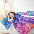 thumbnail image 3 of Homewish Mermaid Scale Queen Comforter Set For Kids Girls,Ocean Animal Comforter Sets Queen,Reversible,3pcs,1 Comforter and 2 Pillowcases, 3 of 7