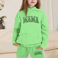 thumbnail image 2 of XUELUO Toddler Girls Outfits Sports Sets Autumn Hoodies Letters Print Sweatshirts + Jogger Pants Children Girls Training Clothes, 2 of 4