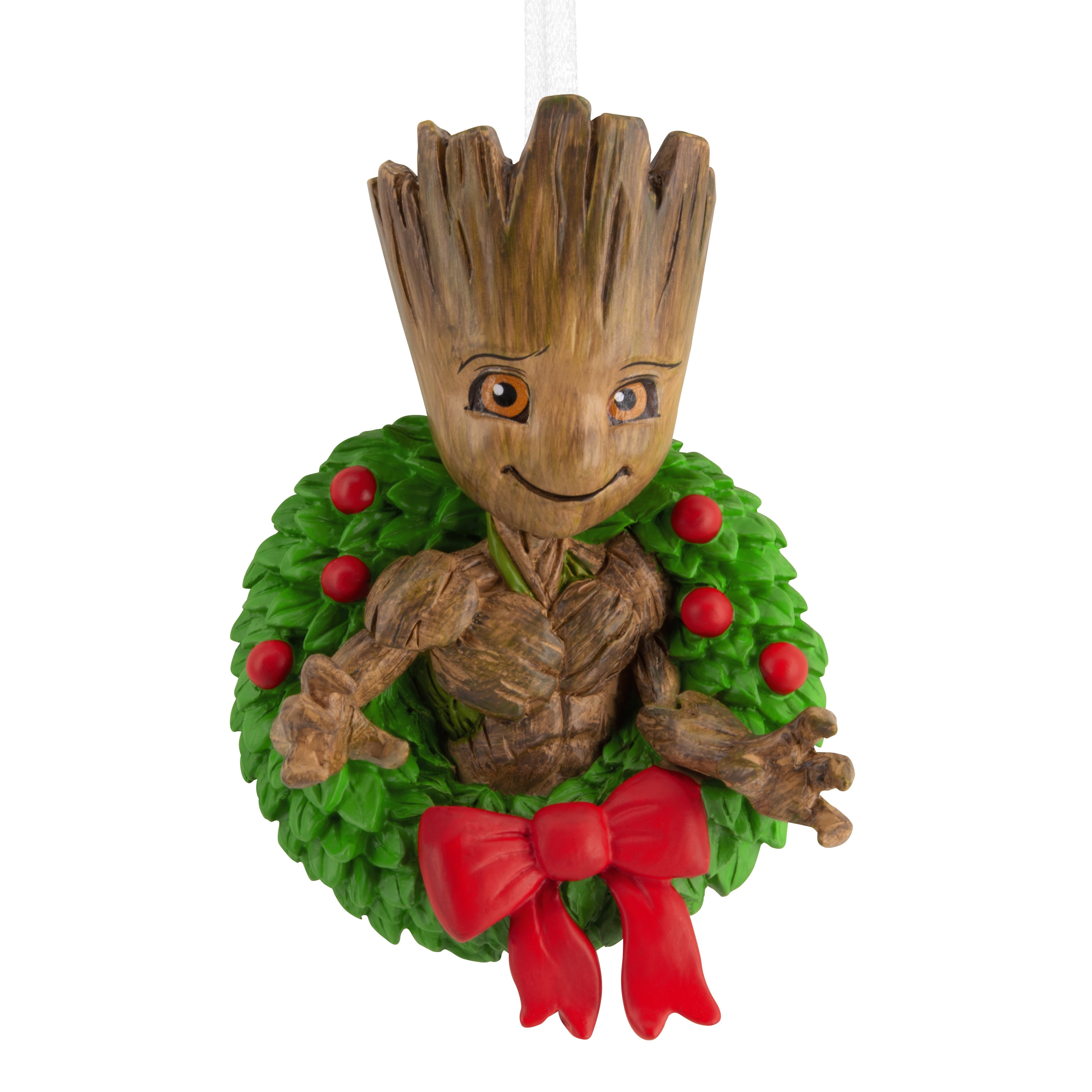 Décoration De Noël Marvel Groot Et Couronne - Hallmark, En Résine, 5,1 X 7,6 X 2,5 Cm, Pour Sapin Ou Décoration