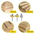 thumbnail image 4 of 1/4 inch shank notch router bit with 6 interchangeable bearings set for woodworking router tools, 4 of 7