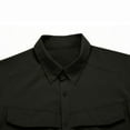 thumbnail image 7 of Cargo Shirts for Men with Pockets Long Sleeve Quick-Drying T-Shirts Button-Down Collared Slim-Fit Solid Color Nylon Hiking Tshirts Tops, 7 of 7