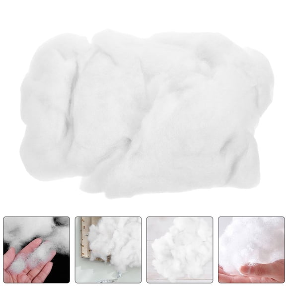 HLONK 1 Pack 125g Soft Polyester Fiber Fill Stuffing Elasticity Filling Material for Cushions Plush Toys Pillows DIY Crafts Sewing Projects