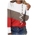 thumbnail image 1 of Nouveaux Hauts pour Femmes 2023 Imprimé Décontracté Col Rond Manches Longues T-shirt Blouse Grande Taille Manches Longues pour Femmes, 1 of 3