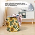thumbnail image 6 of 50L Extra Large Popup Hamper Collapsible Laundry Basket With Zippered Lid 15.7x18.5in Cartoon Sunflower, 6 of 7