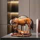 thumbnail image 2 of Estatua de caballo, estatua moderna de resina, colección de arte, artesanía, adorno, escultura familiar Marrón, 2 of 9