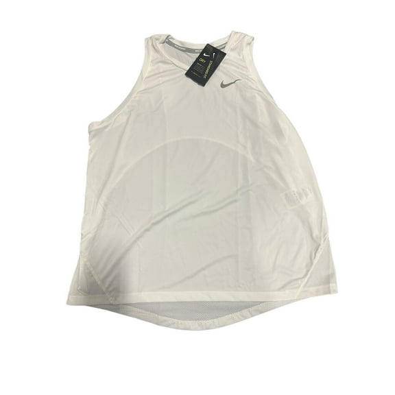 Nike Women's Miler Running Tank White/Reflective Silver Medium AJ8102-100