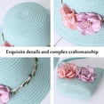 thumbnail image 3 of Sombrero de 52-54 cm de circunferencia, sombrero para niños, protector solar, sombrilla de playa, sombrero de paja, sombrero de pescador de verano, sombrero para el sol y conjunto de bolsa, 3 of 5