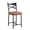 26"H Brown, variant on JoanKaren Bar Stools Set of 4, Upholstered Metal Dining Chairs Set of 4 with Wooden Back & Footrest & Thick Cushion, Counter Height Bar Stools for Kitchen Island Apartment, Black