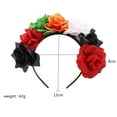 thumbnail image 5 of Teissuly Headband Halloween Headdress Rose Flower Prom Accessories, 5 of 5
