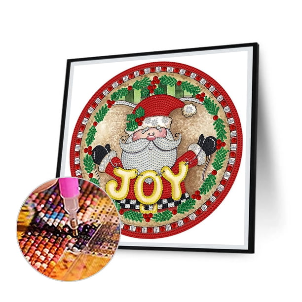 Cuadros Decorativos Santa Claus 5D DIY Diamond Painting Decoración de taladro parcial en forma especial (YXC288) Tmvgtek embutido en tela
