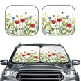thumbnail image 2 of Vsdgher Wild Herbs Print Car Windshield Sun Shade, Reflective Sunshade Window Sunshade Sun Visor Protector Fit for Cars,Trucks,SUVs-Large, 2 of 6
