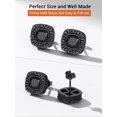 thumbnail image 3 of Pendientes PROSTEEL cuadrados con circonita cúbica negra para Hombre, 3 of 6