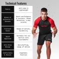 thumbnail image 4 of Elite Sports Nuevo artículo estándar de compresión de manga corta Mma Bjj No Gi Cross Training Rash Guard grande rojo, 4 of 5