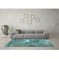 thumbnail image 3 of Ahgly Company Indoor Square Patchwork Light Blue Transitional Area Rugs, 8' Square, 3 of 4