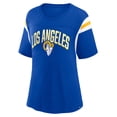 thumbnail image 2 of Women's Royal Los Angeles Rams Earned Stripes T-Shirt, 2 of 3