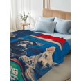 thumbnail image 5 of King Flat Sheet Only Retro Dog Playing Poker Card Soft Microfiber Cooling Bedding Sheets Witty Abstract Art Flat Bed Sheet for Hotel,Home Decor, 5 of 9