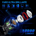 thumbnail image 2 of Lampara Led Recargable Potentes 100000 Lumen Con Luz Trasera Malubero, Negro, 2 of 5