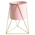 thumbnail image 1 of PENGXIANG 1PC Large Size Flowerpot Nordic Style Iron Art Plants Pot Flower Rack (Pink), 1 of 6