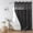 Black, variant on No Hook Long Shower Curtain Set with Snap-in Fabric Liner,Linen Textured Thick Striped Fabric with Tassels,Boho Farmhouse Rustic Luxury Bathroom Curtain,Water-Repellent,Tan/Taupe,71x80