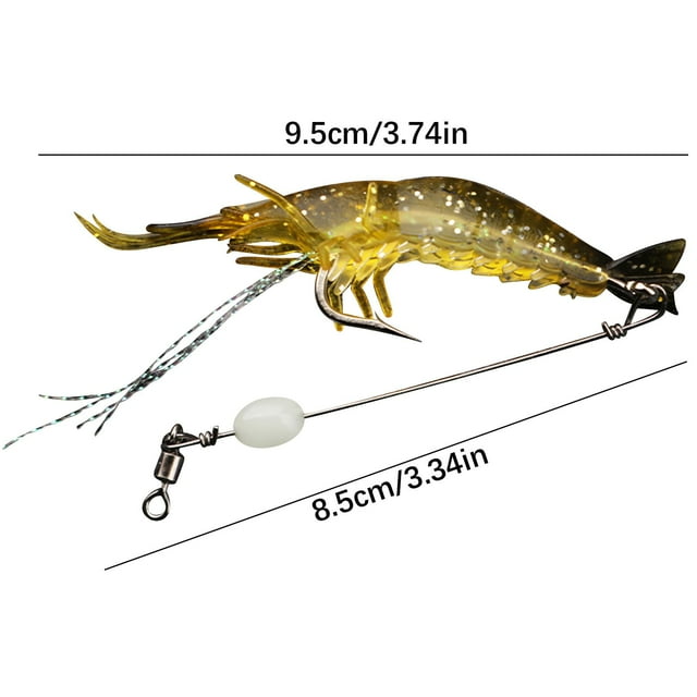 High Simulation Shrimp Soft Bait with Hook Fake Shrimp Fake Bait Bionics Shrimp Road Bait
