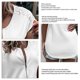 thumbnail image 5 of Camisa de encaje con cremallera de manga corta,Blusa de encaje con cremallera de manga corta con cuello en V con cremallera para mujer Top de manga corta de encaje con cuello en V Ultra sensible, 5 of 6