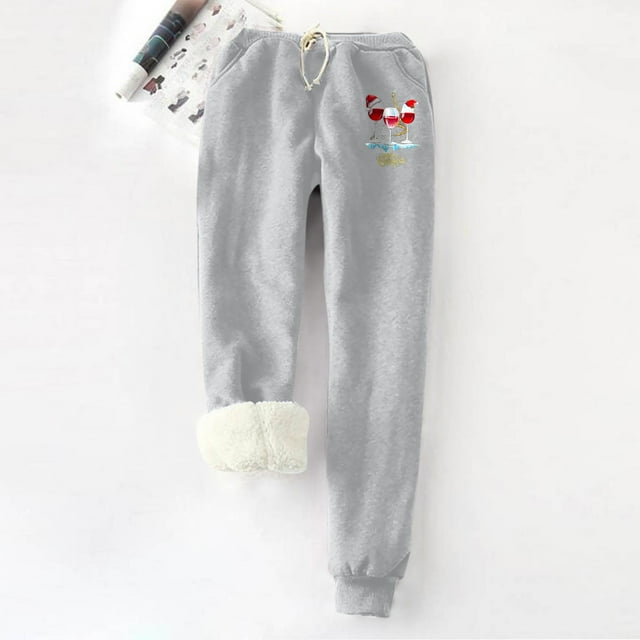 Qertyioot 2024 Nouvelle Année Réinitialiser Mode Femmes Décontracté Imprimé Extensible Dames Taille Haute Garder au Chaud Pantalon Long Pantalon Pleine Longueur Leggings
