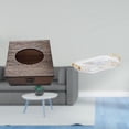thumbnail image 2 of Caja de pañuelos de madera, dispensador de pañuelos faciales, organizador, bandeja para toallas de mano, soporte para servilletas, funda para caja de, 2 of 8