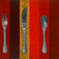 thumbnail image 2 of Loreth, Lanie 20x20 White Modern Wood Framed Museum Art Print Titled - Bon Appetit Stripes I, 2 of 4