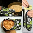 thumbnail image 5 of Yayeee Oven Mitts and Pot Holder Set of 2 Heat Resistant Kitchen Gloves Baking Hot Pad, White Flower Pattern, 5 of 5