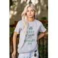 thumbnail image 3 of Keep Calm Ginger On St Pattys Humor Men's Graphic T Shirt Tees Brisco Brands S, 3 of 5