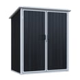 thumbnail image 4 of Remise de Rangement Extérieure Noire 5x3 Pi - Armoire de Patio en Résine Résistante aux Intempéries pour Outils, Coussins et Rangement de Vélos - Verrouillable - Durable et Assemblage Facile, 4 of 8