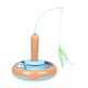 thumbnail image 3 of Juguete de plumas para gatos, Bola de campana giratoria automática de 360 grados, Base estable, juguete para gatos de pie para interiores familiares, 3 of 8