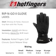 thumbnail image 5 of HOTFINGERS Rip-N-Go ll Ladies Alpine Sport Fabric Gloves, Color: Black, Size: M, 5 of 6
