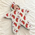 thumbnail image 2 of Otqutp Infant Flannel Hooded Romper Cute Print Star Shape Zip Up Crawling Suit Newborn Christmas Clothes Fall Winter Warm Outfits, 2 of 5