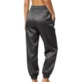 thumbnail image 6 of BVnarty Women's Elastic High Waist Tapered Jogger Pants with Side Pockets, Relaxed Fit Casual Trousers for Game Night Gray XL, 6 of 9