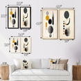 thumbnail image 4 of Designart "Simple Circles Geometric Minimalism VII" Modern Geometric Framed Wall Art Set Of 2 - Modern Yellow Gallery Wall Frame Set For Home Decor, 4 of 6