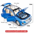 thumbnail image 7 of BDTCTK 1/24 Play Vehicle Compatible for X7 SUV Model Car Toy, Zinc Alloy Pull Back Toy car with Sound and Light for Kids Boy Girl Gift(Blue), 7 of 7