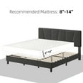 thumbnail image 5 of ChaoLink King Size Bed Frame with Adjustable Headboard, Velvet Upholstered Platform Bed Frame with Wooden Slats Support, No Box Spring NeededDark gray, 5 of 7