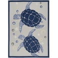 thumbnail image 2 of Nourison Aloha Indoor/Outdoor Navy Blue 7'10" x 10'6" Area Rug (8x11), 2 of 9