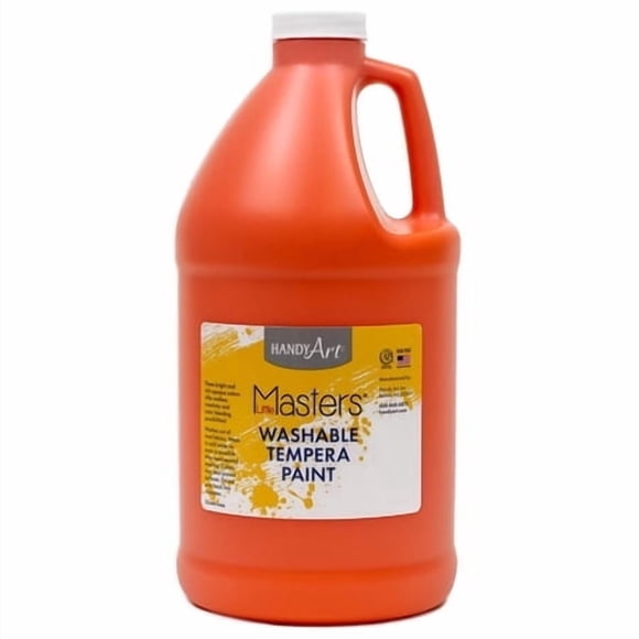 Handy Art Little Masters Washable Tempera Paint, 64 Fl Oz (Pack Of 1), Orange